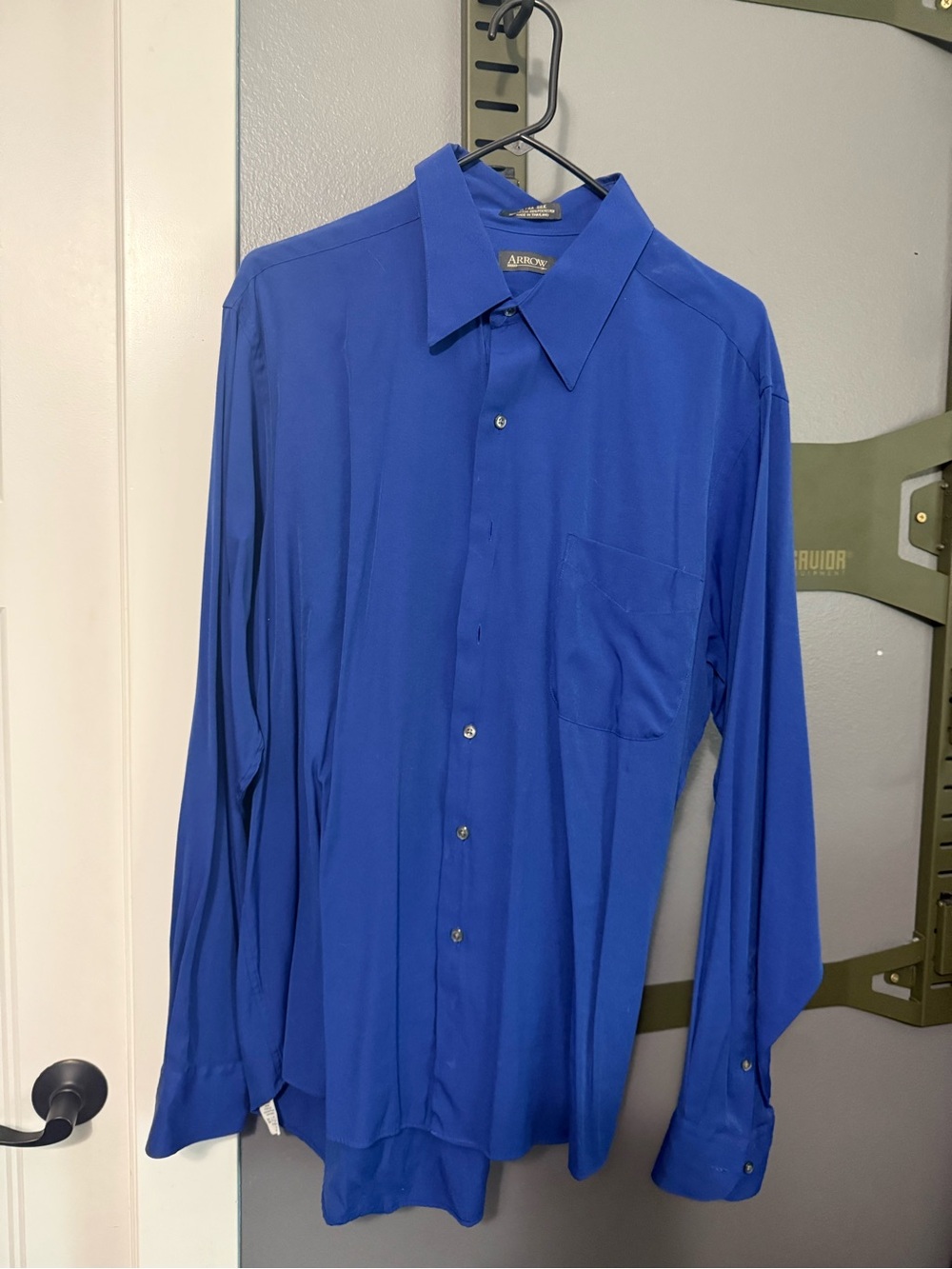 Arrow Men's Long-Sleeve Button-Up Shirt in Blue